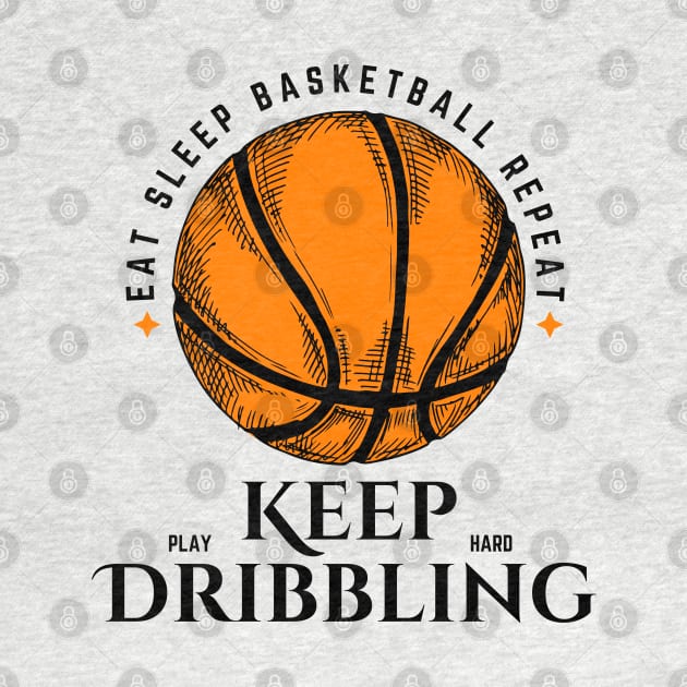 Keep Dribbling - Vintage Basketball Player Team Jersey by Millusti